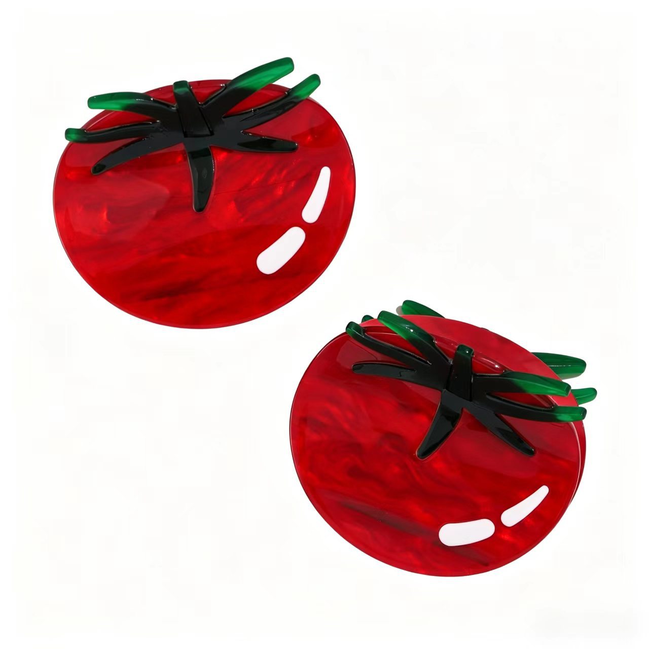 Tomato-colored Womens Fashionable Updo High-end Elegant Headpiece Shark Clip photo 6
