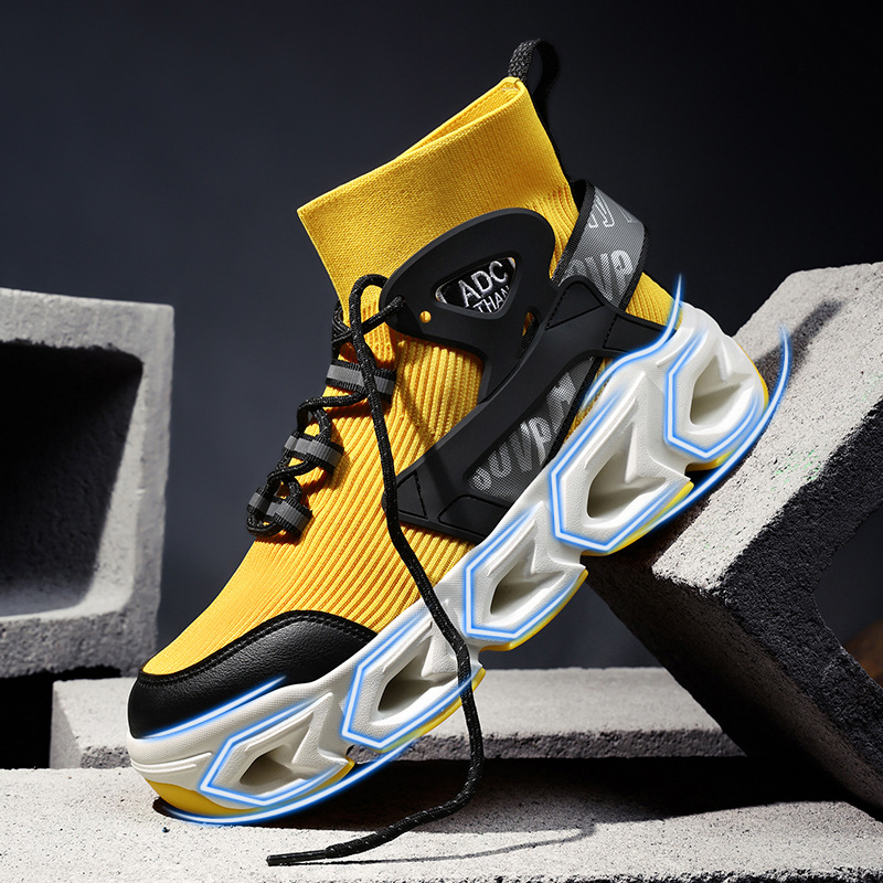 Men's Flyknit Mesh High-Top Breathable Sneakers photo 6