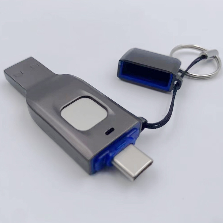 Fingerprint USB Disk Encrypted Data Security Computer Cellphone Dual-use photo 3