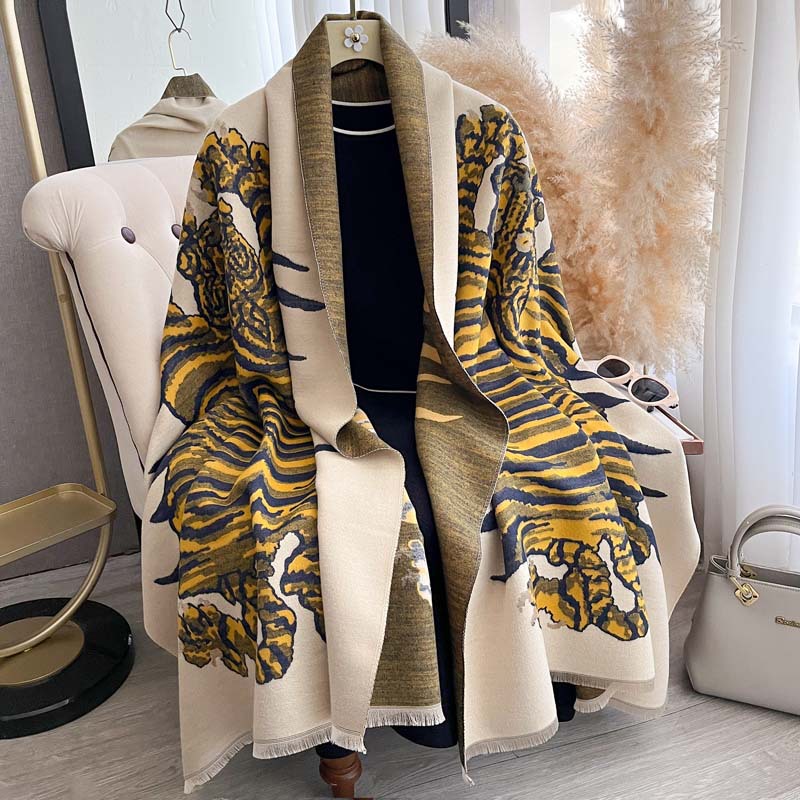 Double-sided Scarf Shawl Thick And Warm photo 2