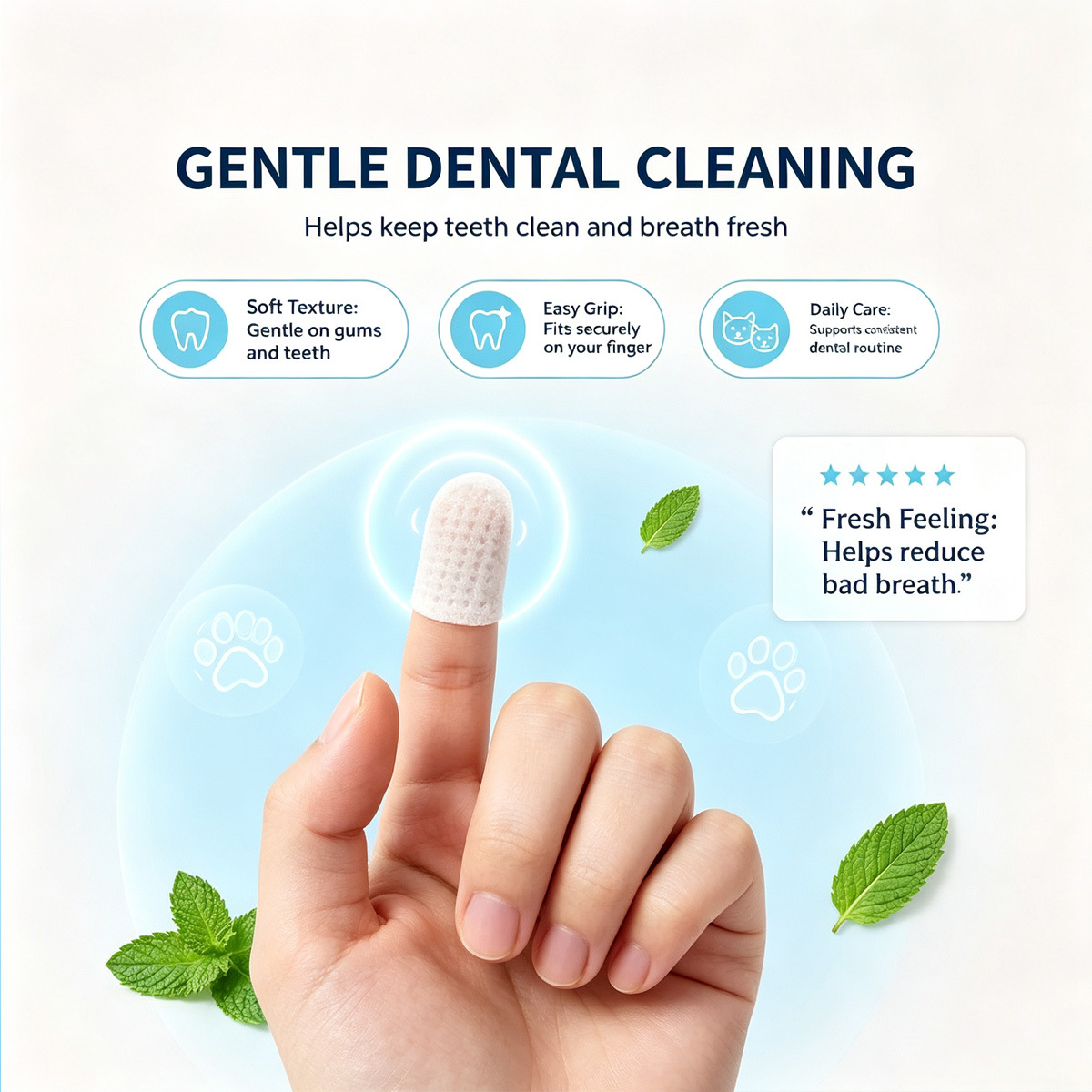 Pet Eye-Cleaning Finger Wipes For Cats And Dogs Removes Tear Stains photo 4