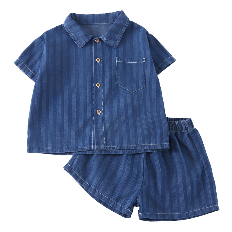 Children's Summer Denim Shirt Set photo 4