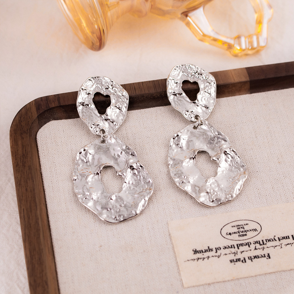 European And American Exaggerated Long Hollow Geometric Earrings photo 4