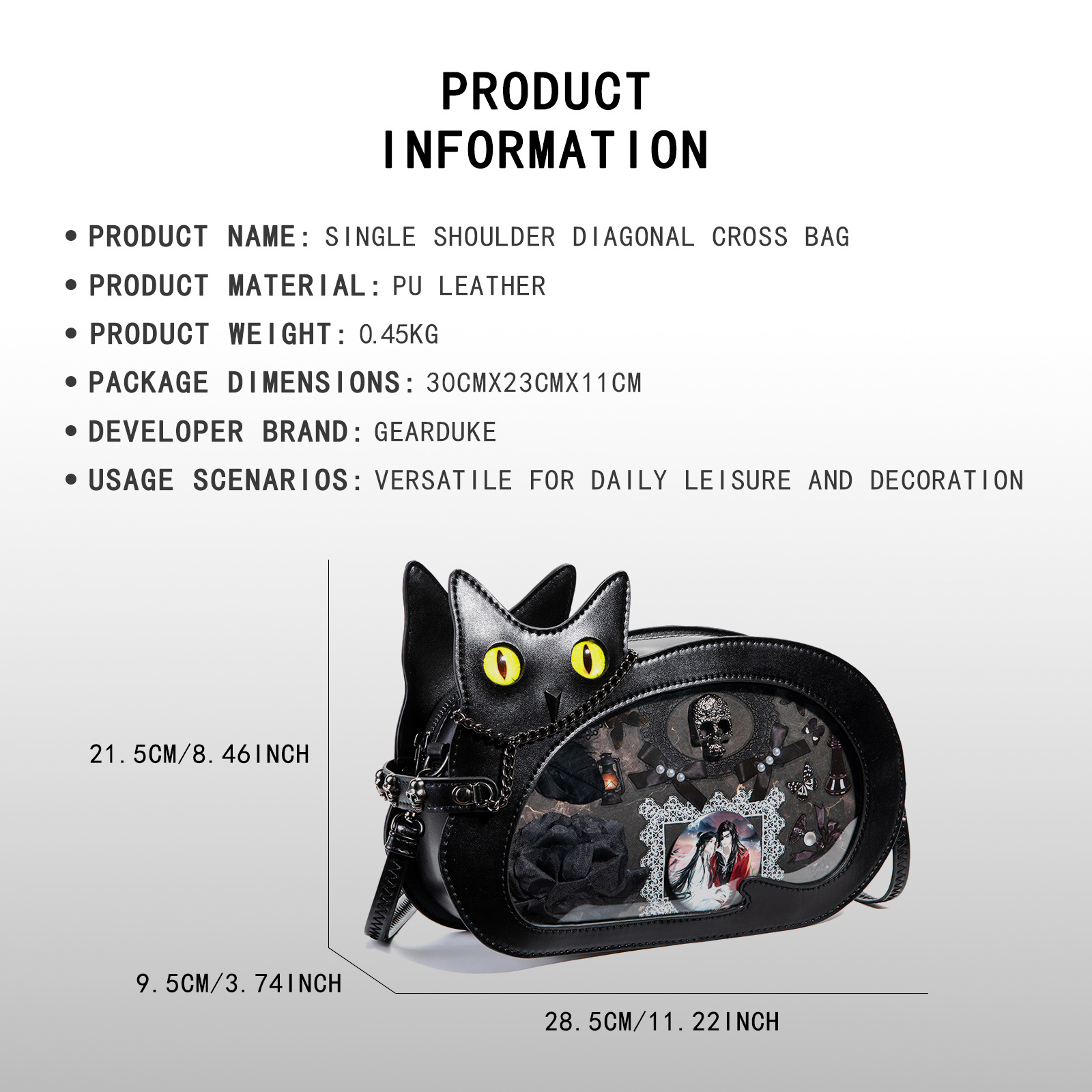 Niche Creative Cat-themed Pain Bag For Women photo 2