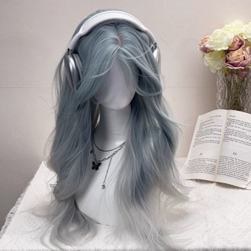 Middle-parted Big Wave Long Curly Wig, Full Headpiece photo 4