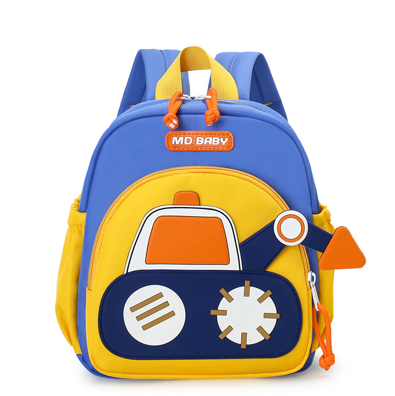 Cute Childrens Backpack Early Education Little Excavator Casual Shoulder Bag photo 8