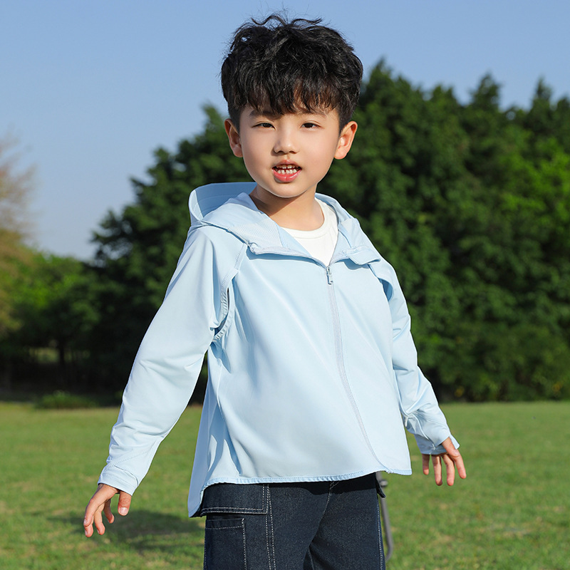 Lightweight Breathable UV-protective Loose-fitting Sun-protective Jacket For Boys photo 5
