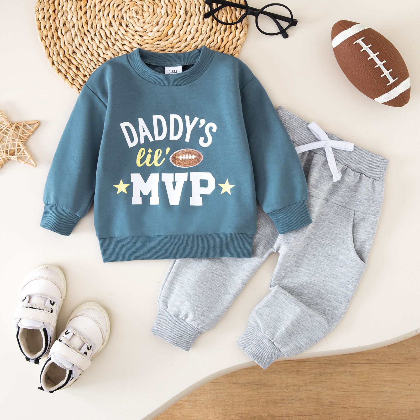 Infant And Toddler Parent-child Casual Outfit Set photo 1