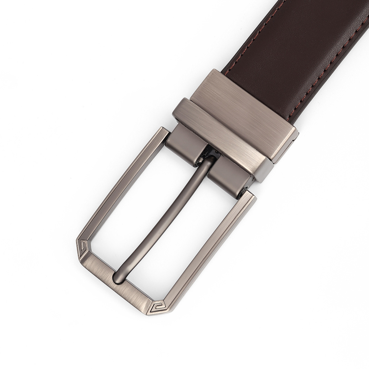 Men's Rotatable Pin Buckle Leather Belt photo 2