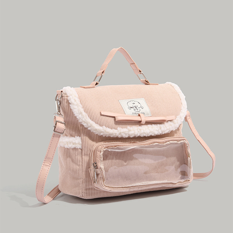 Niche Corduroy Backpack For Women photo 4