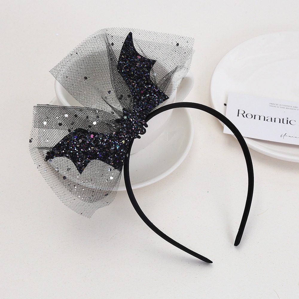 Halloween Mesh Bat Headband photo 1