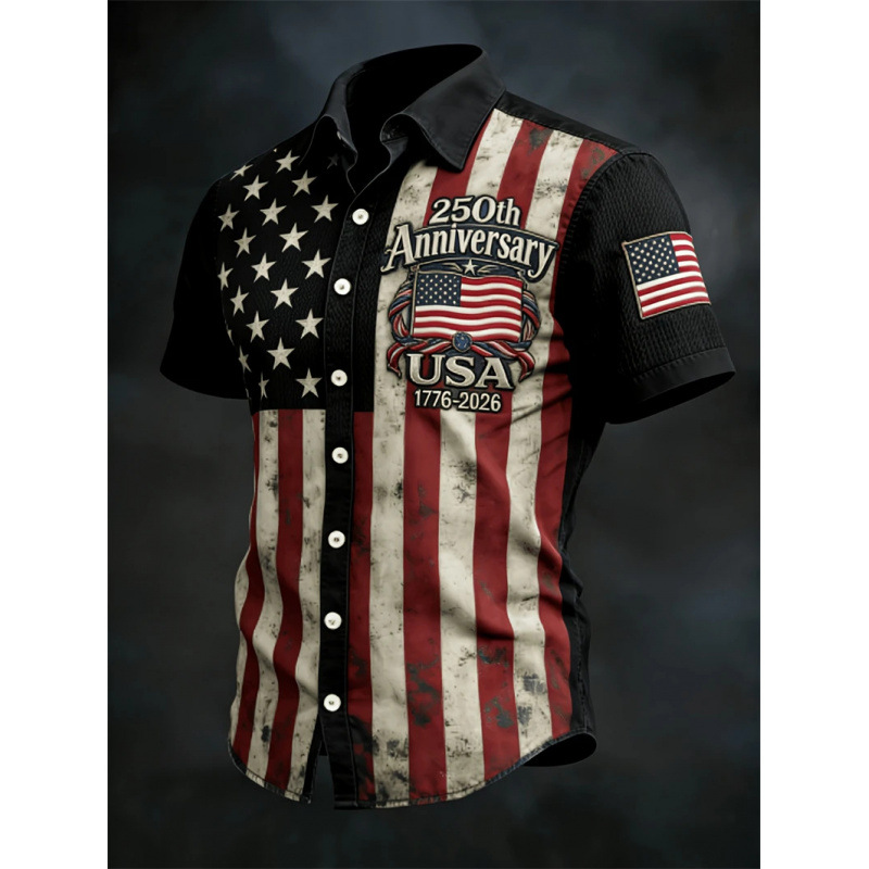 3D Digital Print Casual Men's Loose-fit Short-sleeve photo 4