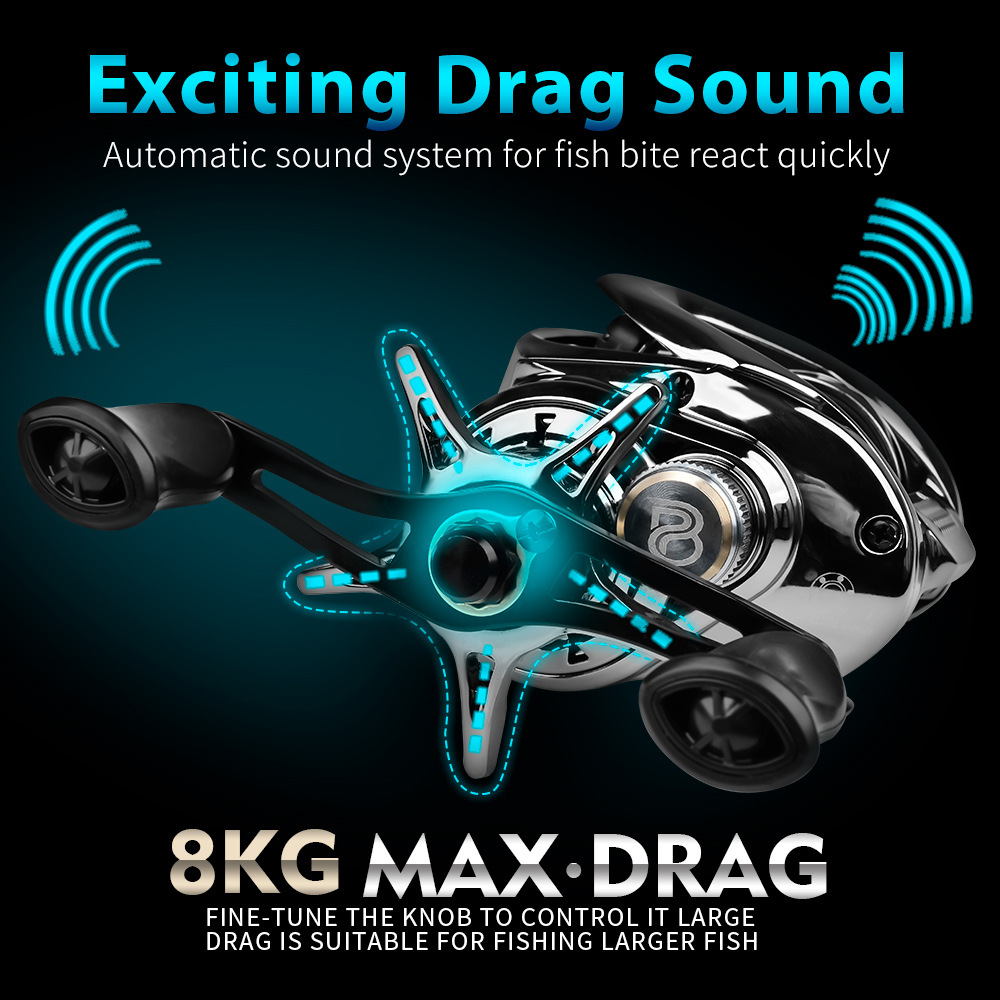 Long-cast Lure Spinning Reel With Drag Adjustment Alarm Electroplated Fishing Reel photo 1