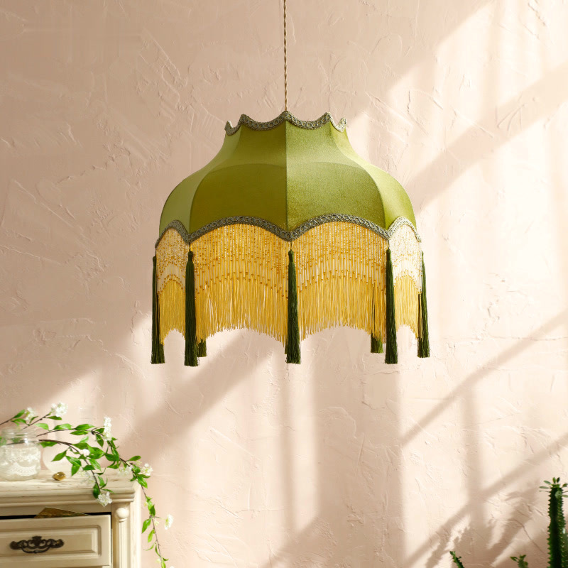 Tassel Vintage Velvet Chandelier For Dining Room And Living Room photo 5