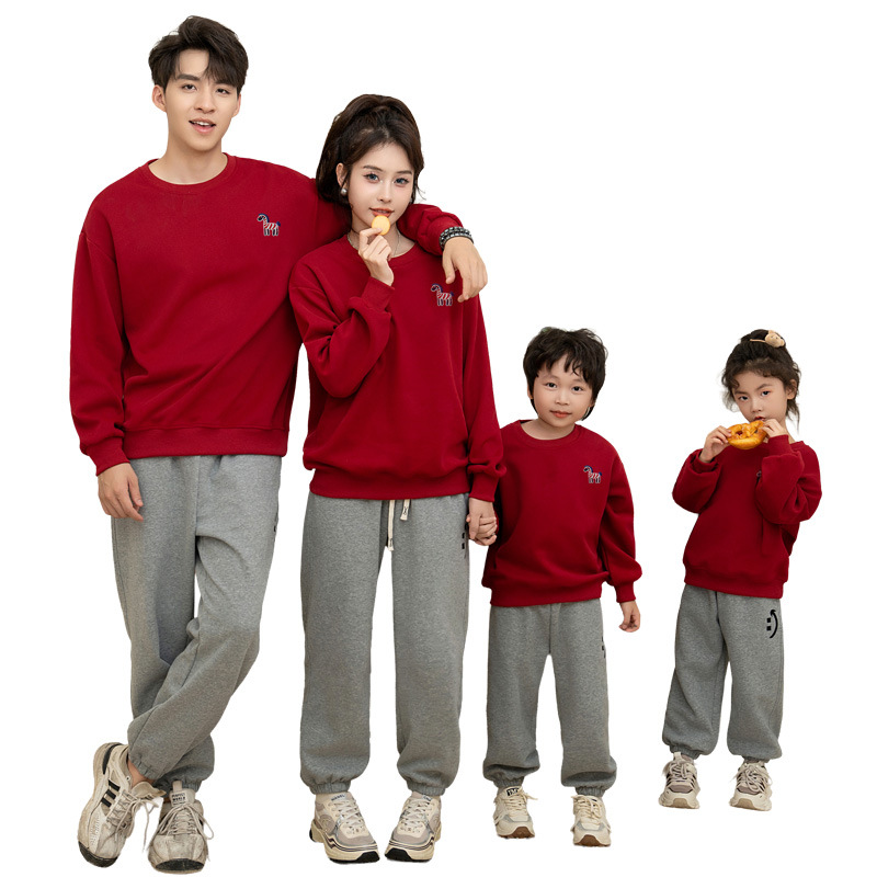 Parent-child Matching Cozy Long-sleeve Sweatshirt For Fall And Winter photo 6