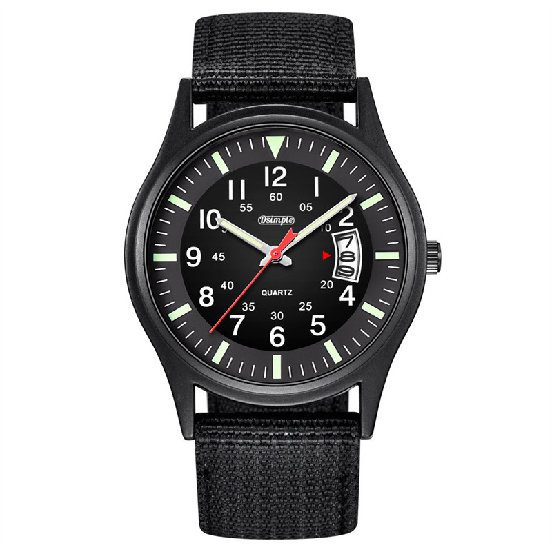 Mens Luminous Nylon-Strap Quartz Watch photo 4