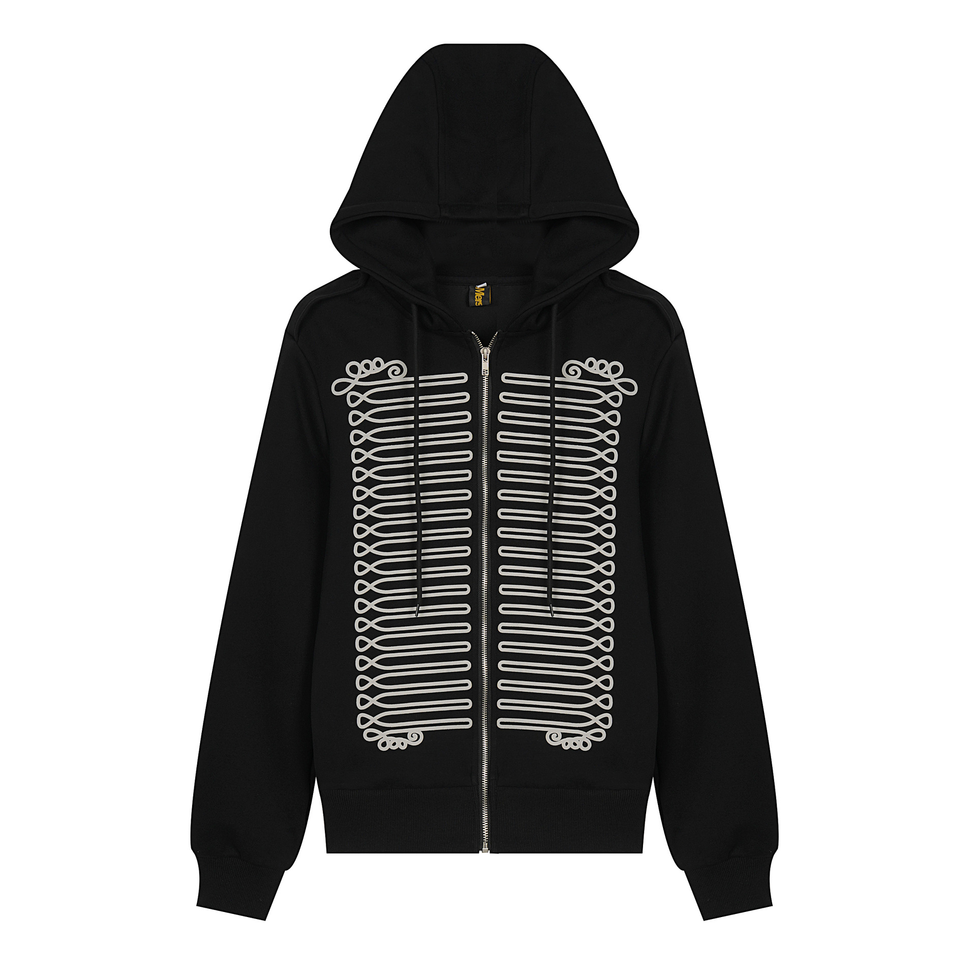 Court-style Printed Hooded Cardigan Sweatshirt photo 5