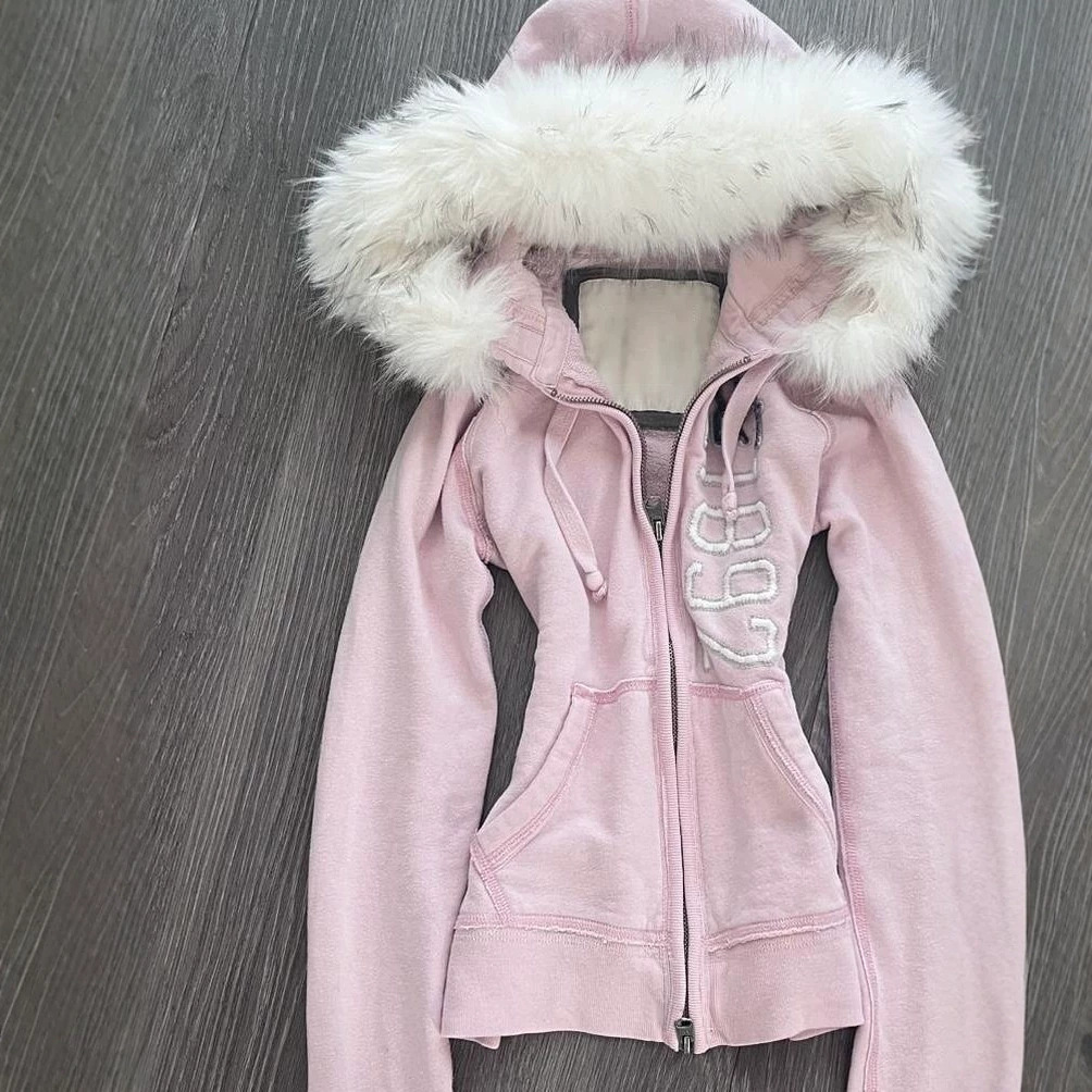 Retro-style Plush Lapel Hooded Sweatshirt Jacket photo 3