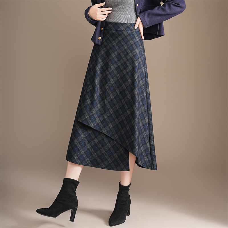 High-waisted Slimming Versatile Plaid Skirt For Women photo 6