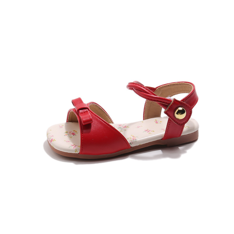 Summer New Korean-style Girls Princess Shoes With A Bow And A Strap Across The Foot photo 5