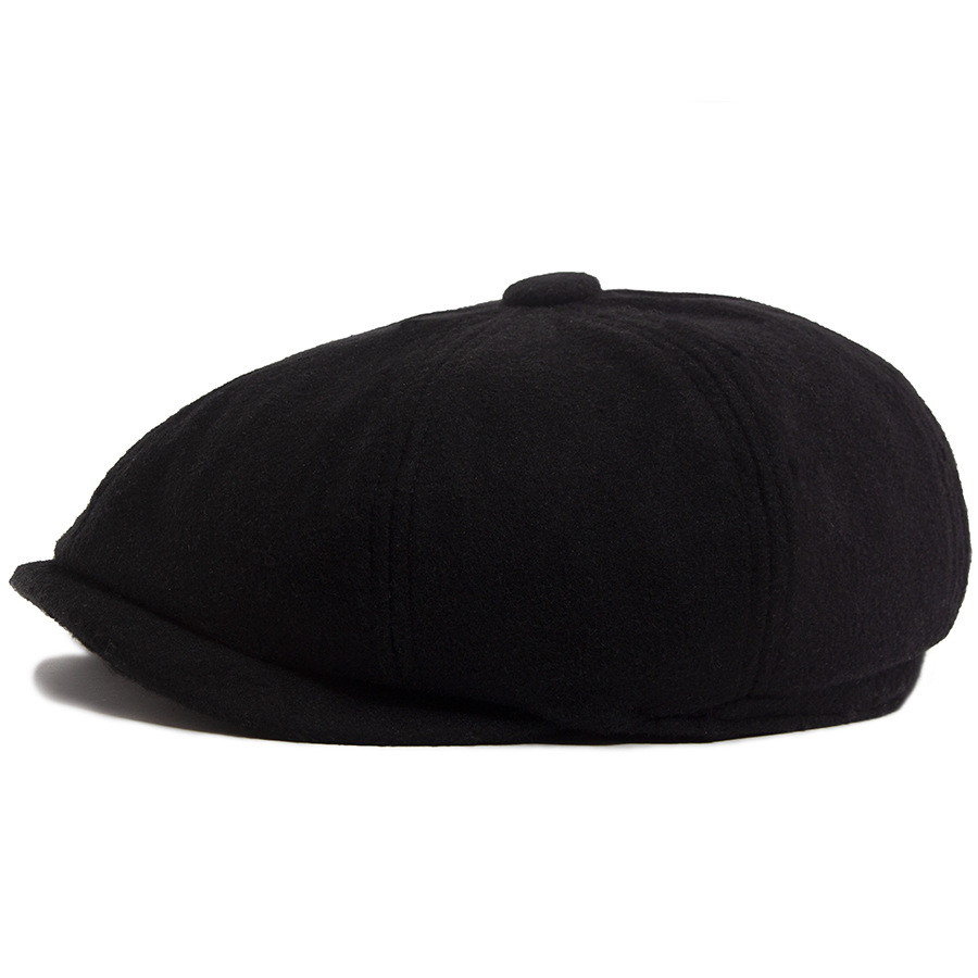 Solid-color Wool Octagonal Cap Mens British Beret photo 5