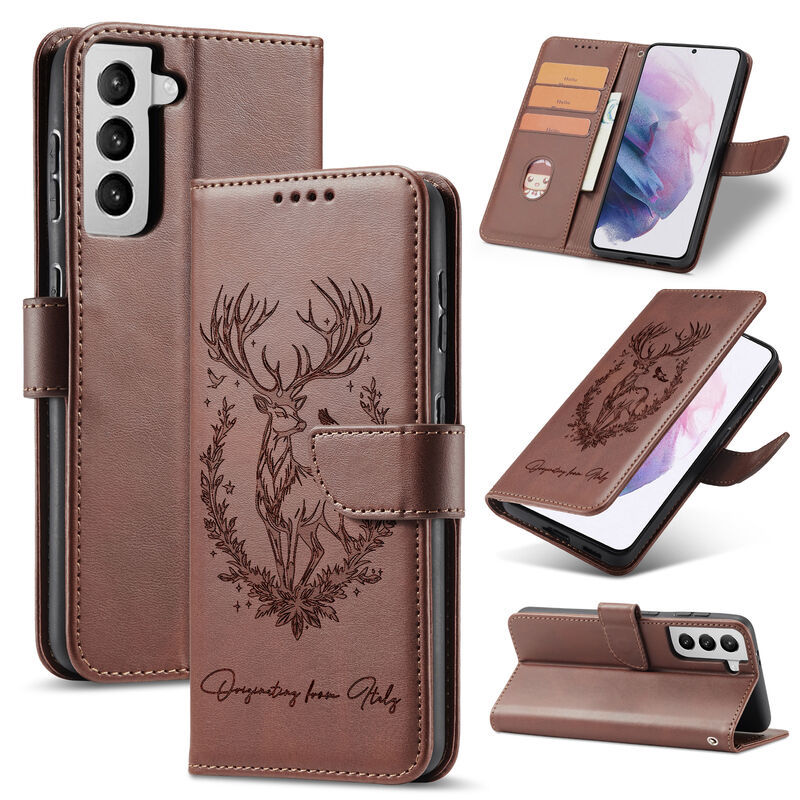 Deer-print Leather Case Phone Protector photo 3