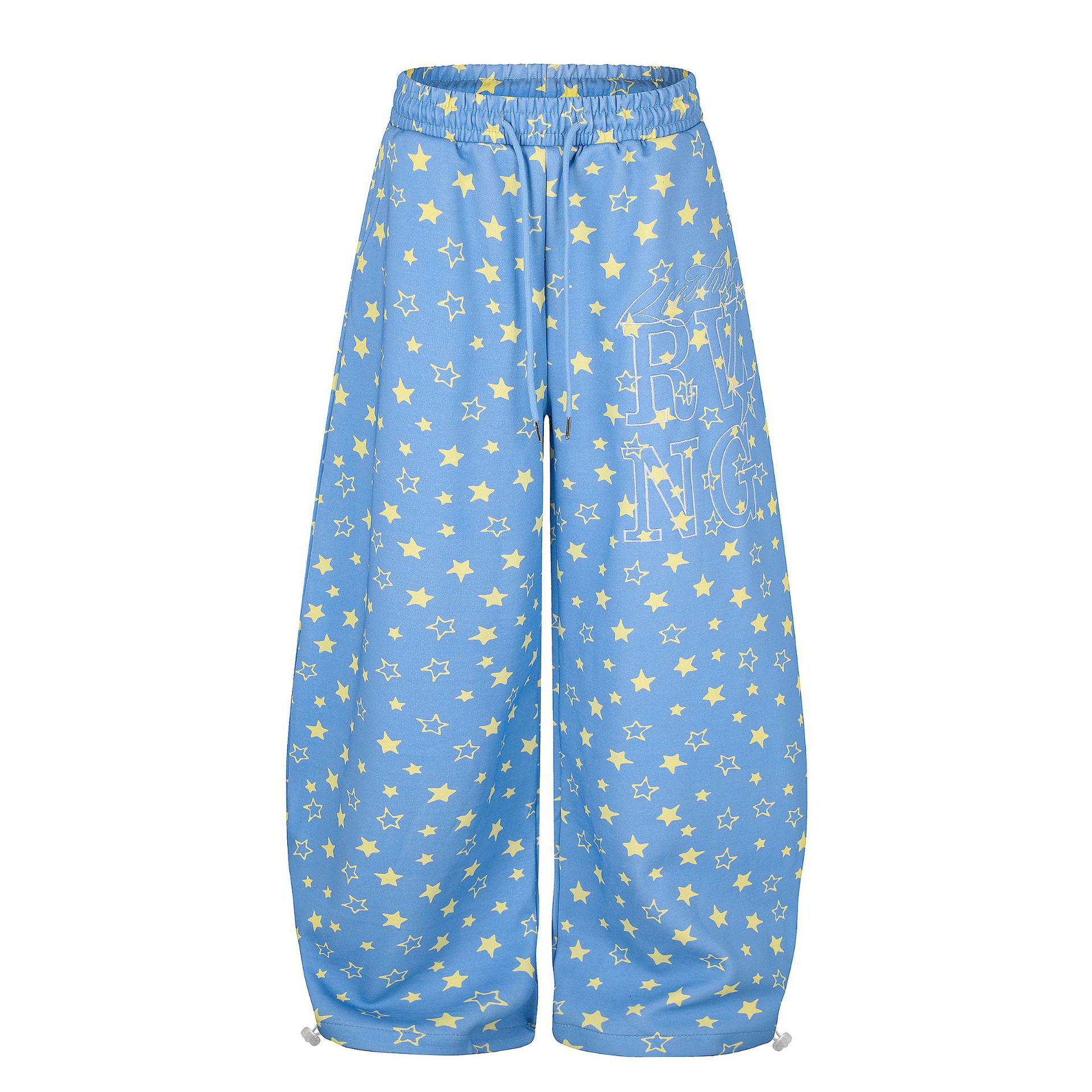 Star-studded Wide-leg Sabre-cut Pants For Men photo 3