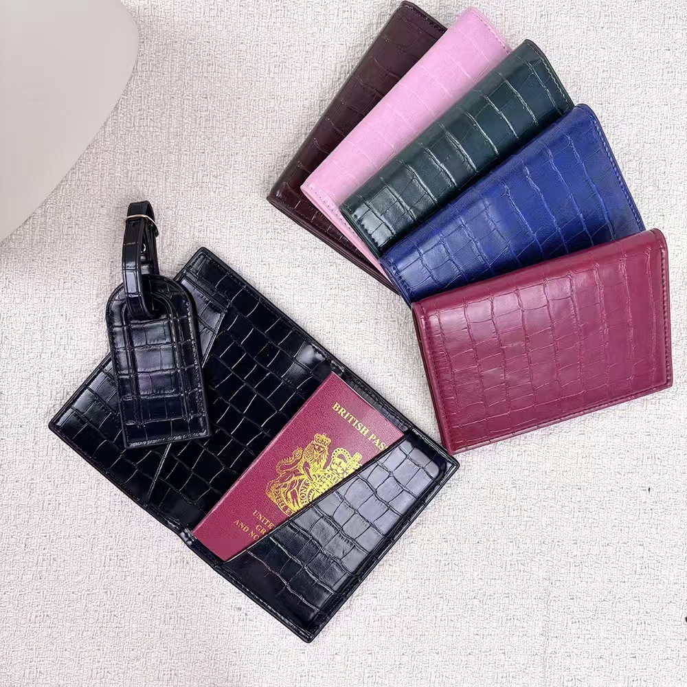Crocodile-pattern Embossed Leather Passport Holder Multi-functional Document And Card Case photo 7