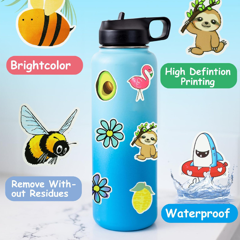 200 Pieces Style Stickers DIY Decorative Luggage Notebook Waterproof Label photo 1