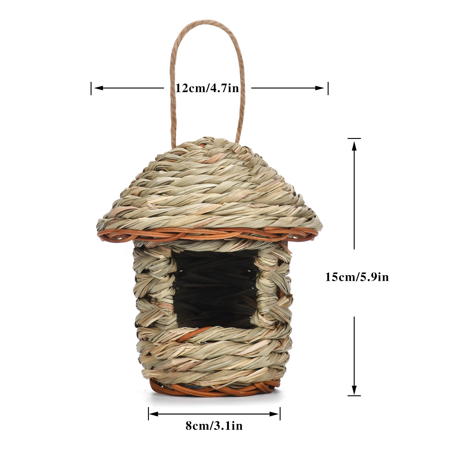 Straw Bird Nest Creative Handmade Finish photo 3