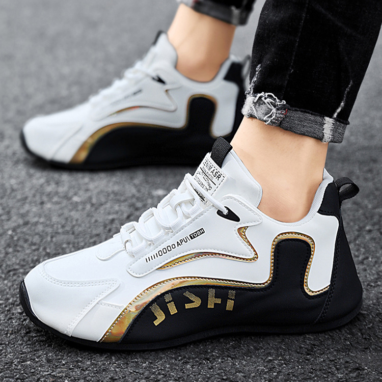 Fashion Colorblock Lace-up Sneakers For Men Breathable Low-top Dad Shoes Running Walking Sports Shoes photo 5