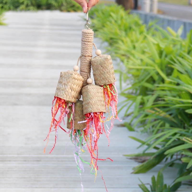 Colorful Shredded Paper Biting Bird Toy photo 5