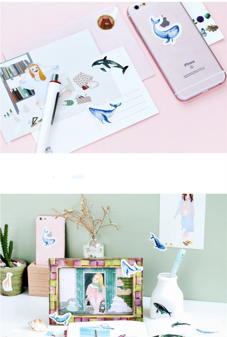 Box-packed Stickers Whale Tent Sticker Decorative Sealing Stickers photo 4