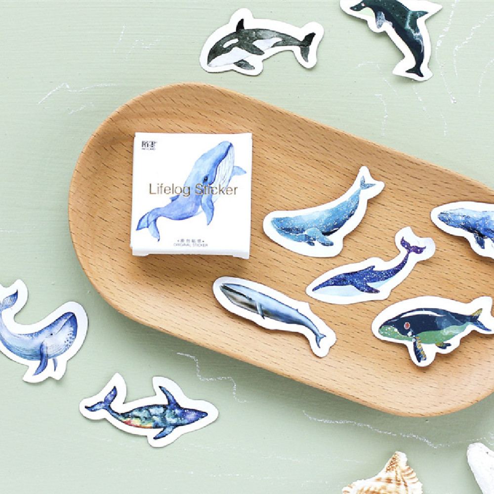 Box-packed Stickers Whale Tent Sticker Decorative Sealing Stickers photo 2
