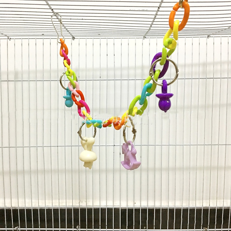 Parrot Acrylic Chain Suspension Bridge Swing Toy photo 1