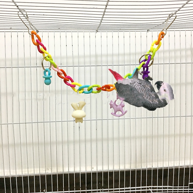 Parrot Acrylic Chain Suspension Bridge Swing Toy photo 3