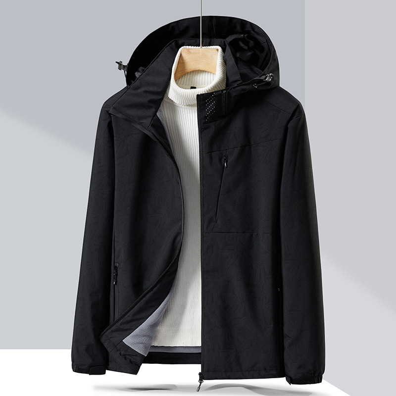 Couple Single-layer Jacket Windproof Sports Fleece-lined Padded Overalls photo 2
