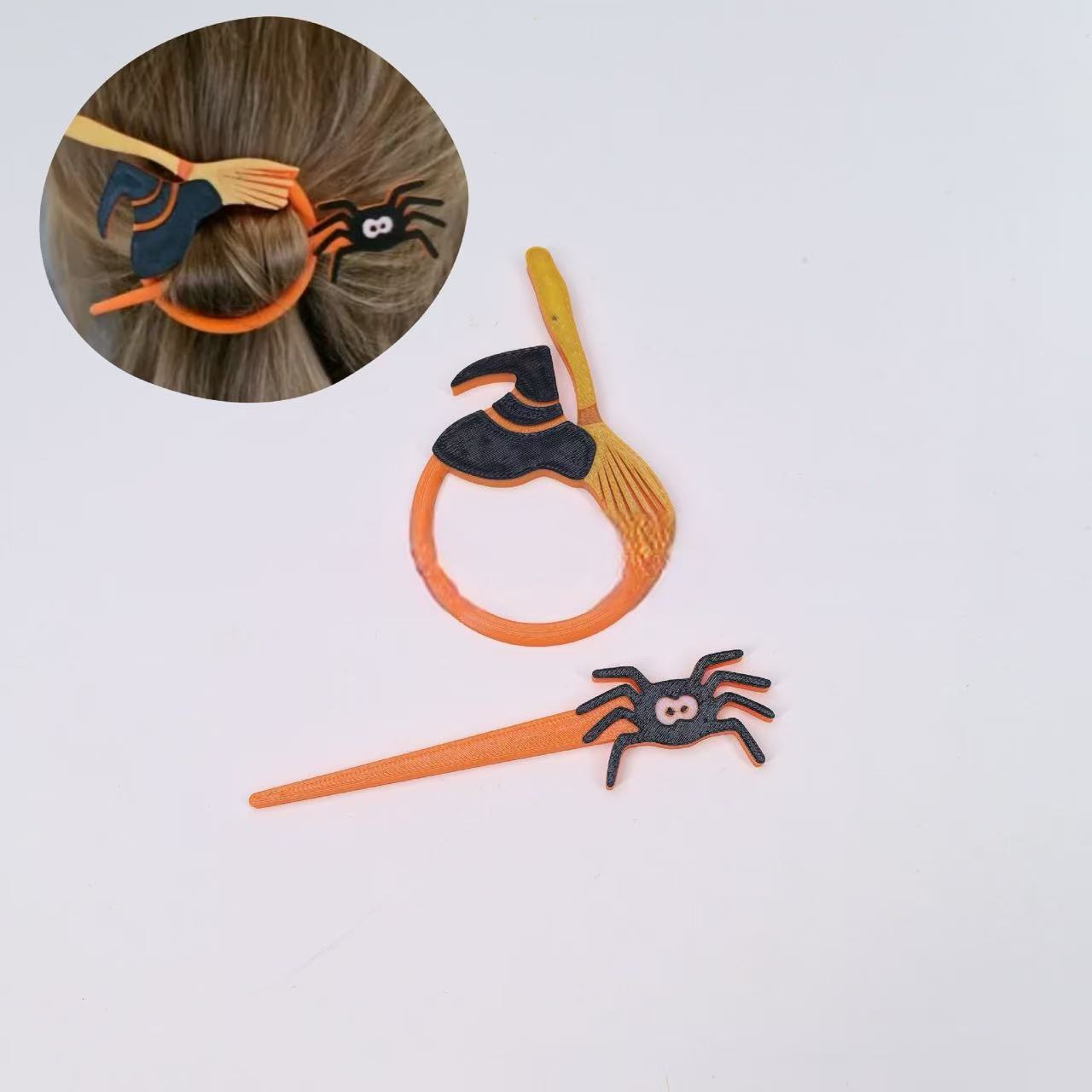 Halloween Barrettes Witch Bat Hairpin photo 6