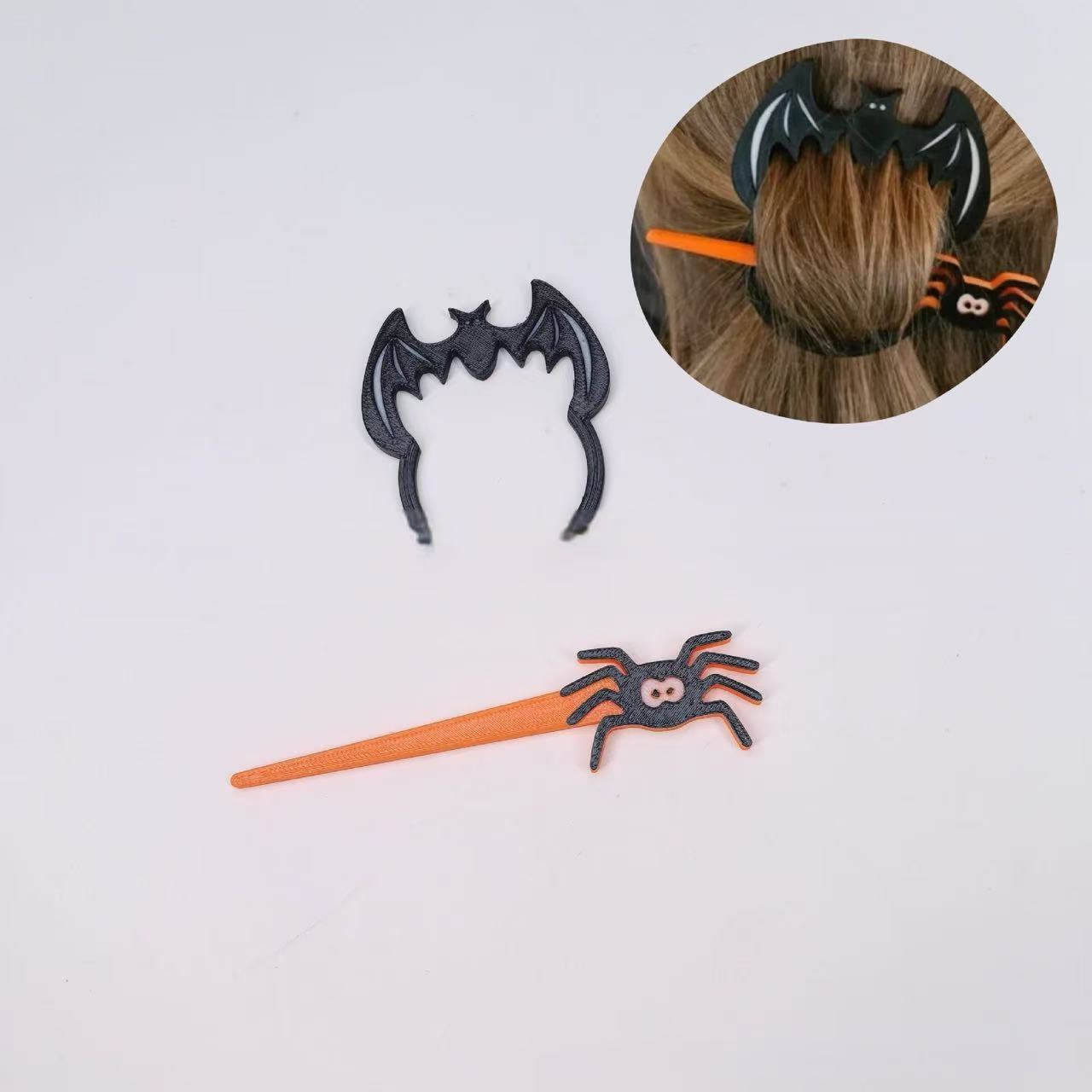 Halloween Barrettes Witch Bat Hairpin photo 5