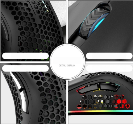 Hollow Out Game Luminous Charging Wireless Mouse photo 2