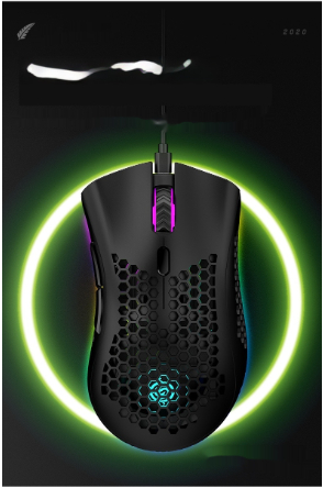 Hollow Out Game Luminous Charging Wireless Mouse photo 7