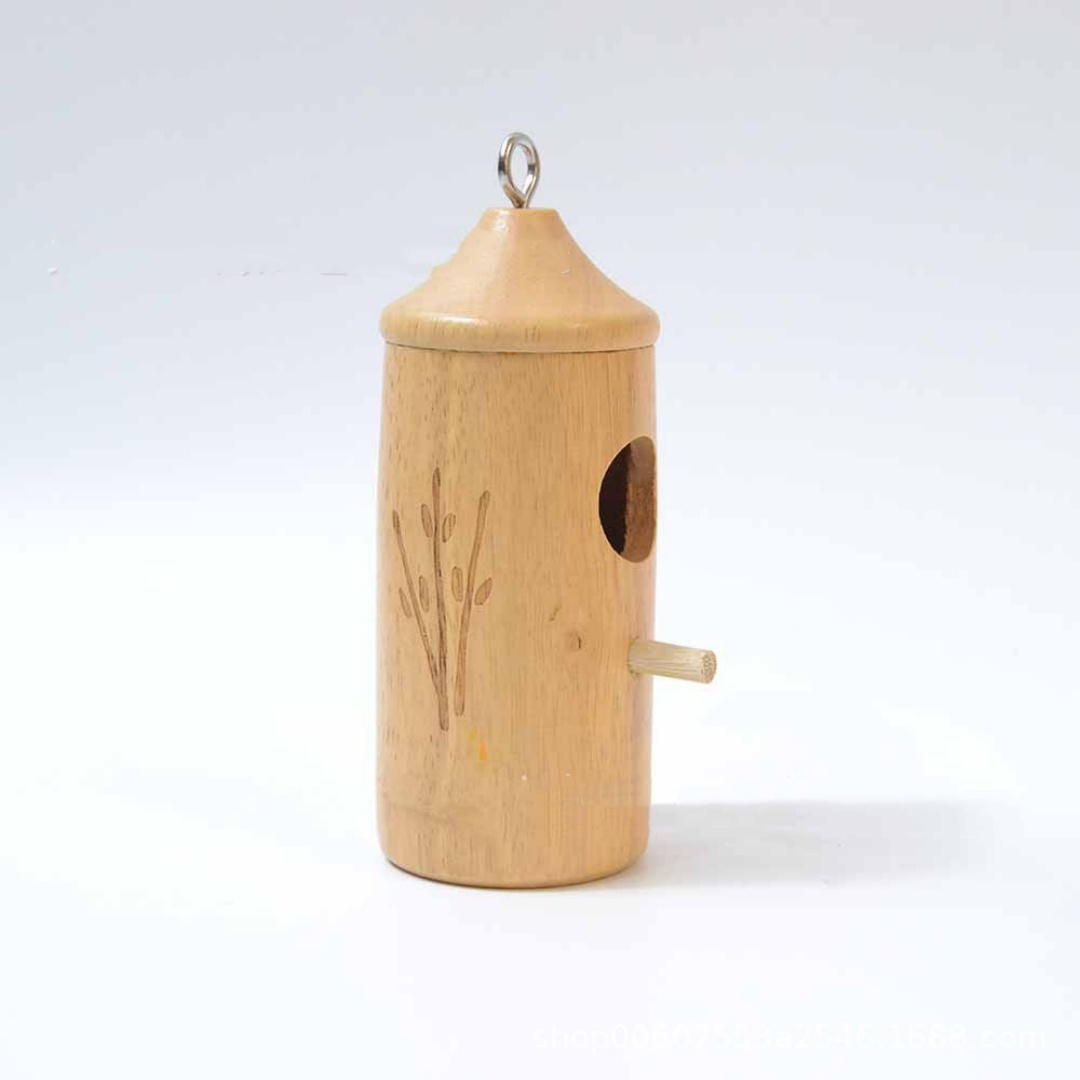 Hummingbird Hanging Swing Bird Nest House Wooden Craftwork photo 3