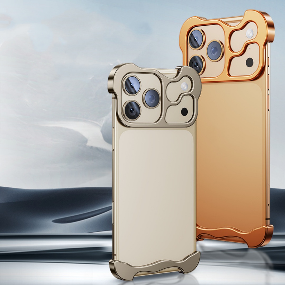 Special-shaped Metal Corner Pad Phone Case photo 1