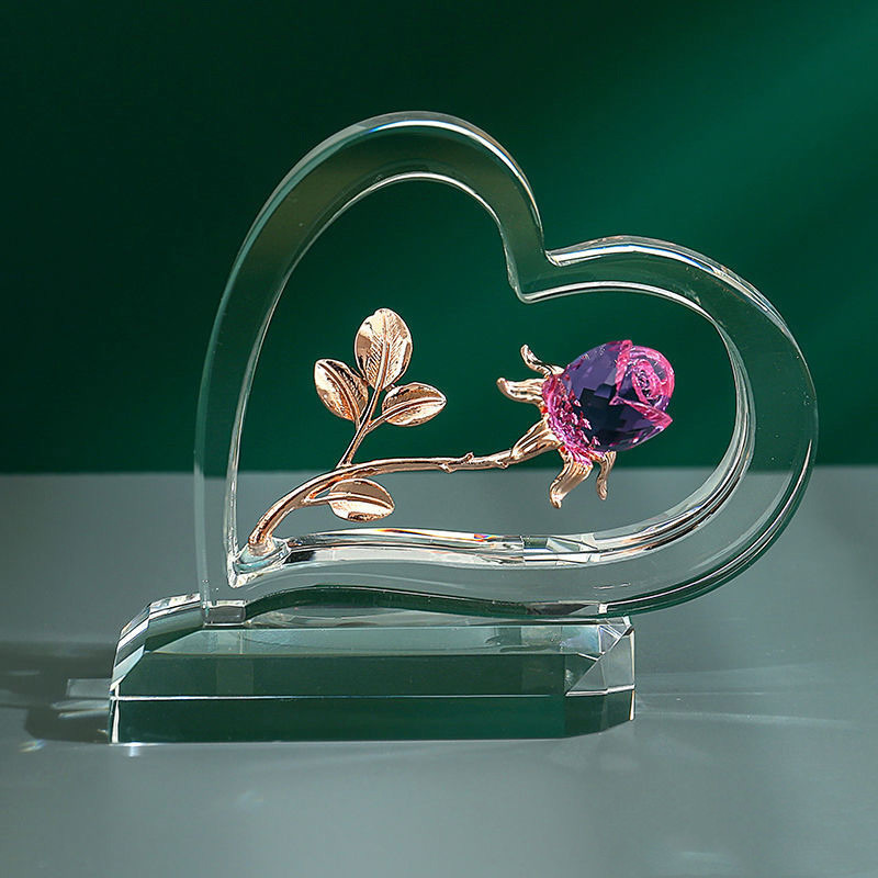 Home Valentine's Day Rose Heart-shaped Ornaments photo 3