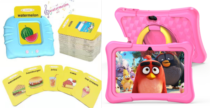 7-inch Children Education Flat With Protective Silicone Cover 360-degree Rotation Handle Bracket photo 7