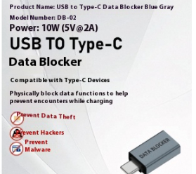 Notebook Phone Data Shielding USB Male To Type-C Female Adapter photo 6