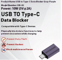 Notebook Phone Data Shielding USB Male To Type-C Female Adapter photo 2