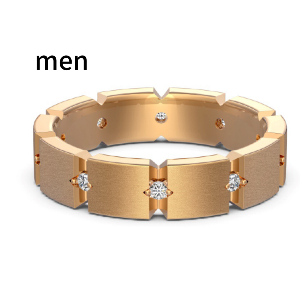S925 Sterling Silver Men And Women Couple Rings Personality Fashion Round Zirconium Gang Drill Slim Ring Simple All-match photo 6
