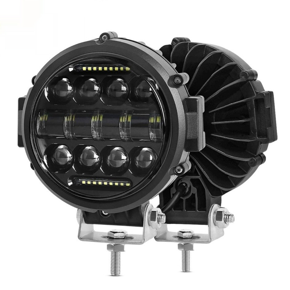 7-inch Circular Car Headlights With LDE Guard Bars photo 3