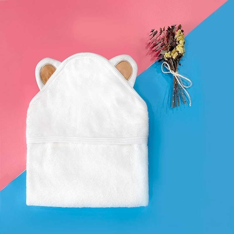 Class A Bamboo Fiber Swaddle With Hood Childrens Bath Towel Blanket And Cape All In One photo 5